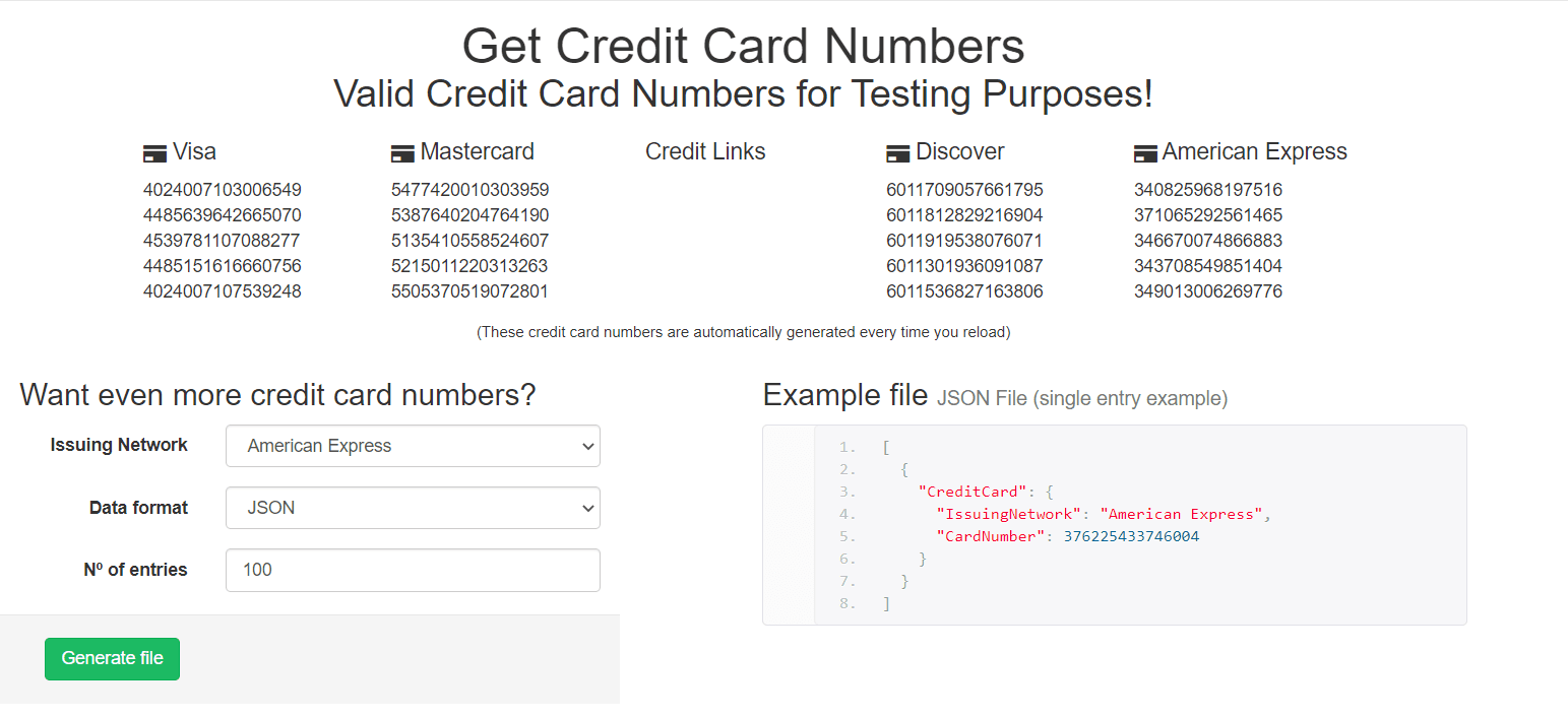 credit card generator with cvv and expiration date software